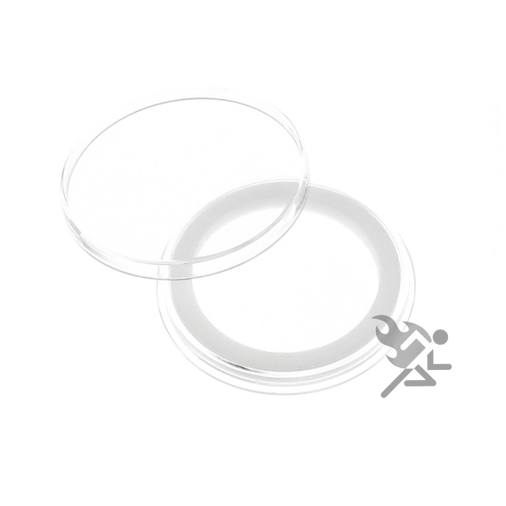 Capsule Tube & 20 Ring Fit 32mm Coin Holders for 1oz Gold Eagles