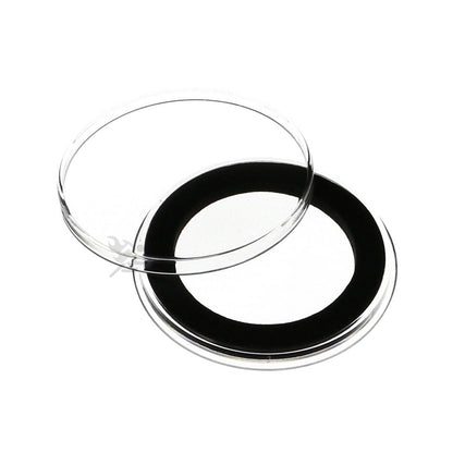 Capsule Tube & 20 Ring Fit 35mm Coin Holders for Three Shillings