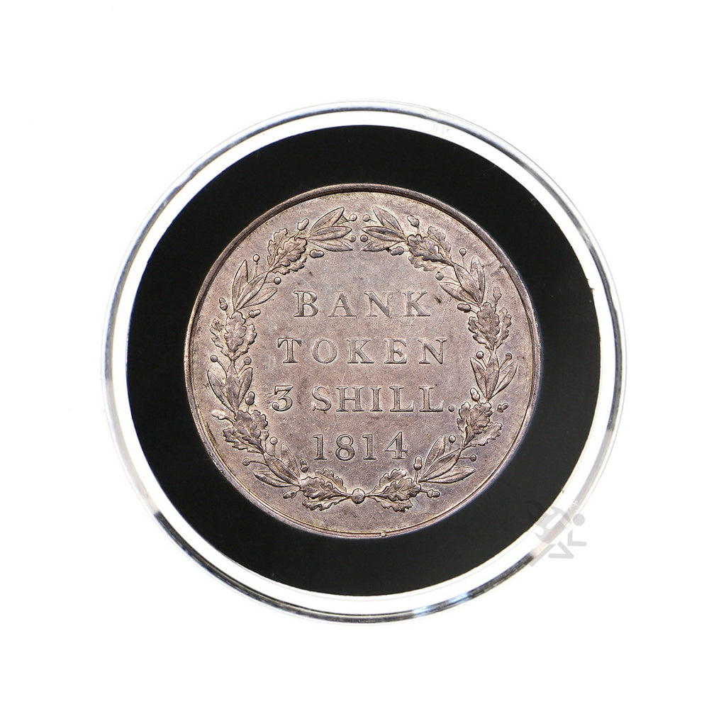 Capsule Tube & 20 Ring Fit 35mm Coin Holders for Three Shillings