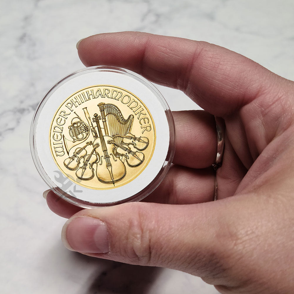 Capsule Tube & 20 Air-Tite 37mm Coin Capsules for 1oz Philharmonics