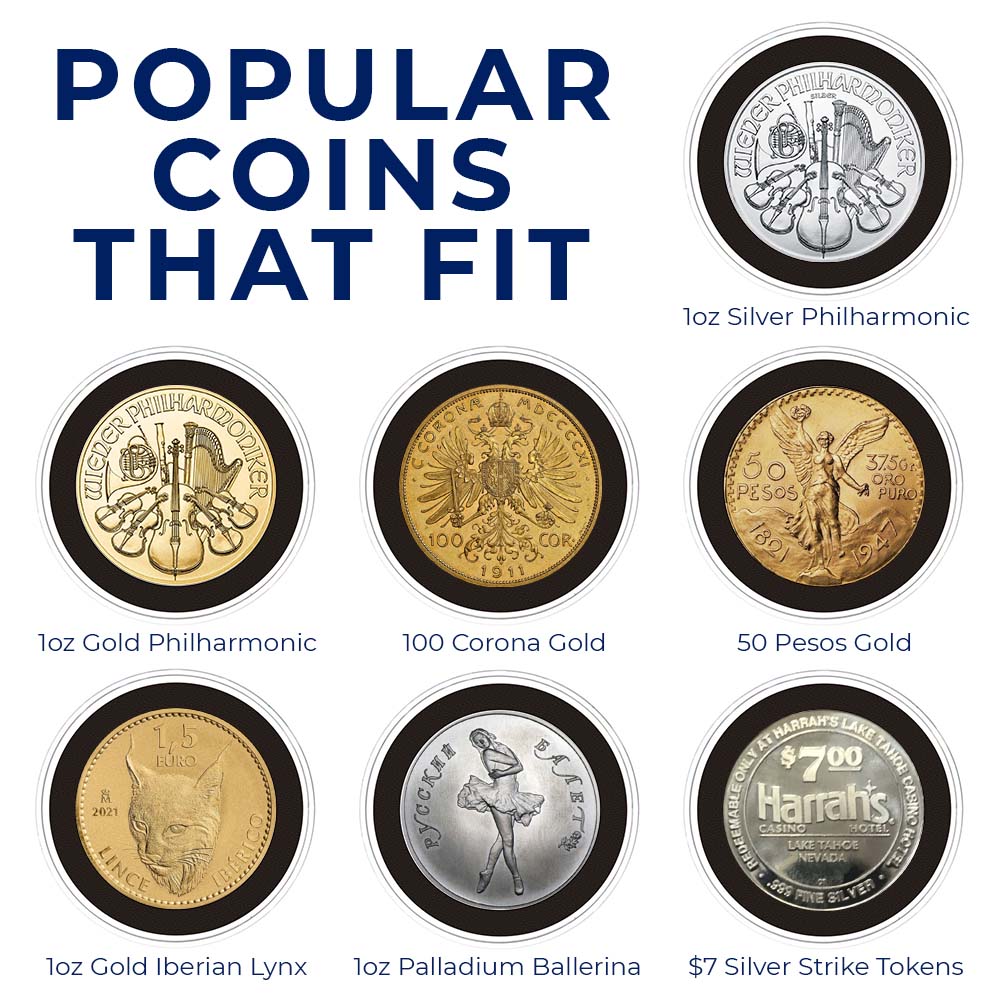 37mm Ring Fit Coin Holders for 1oz Philharmonics