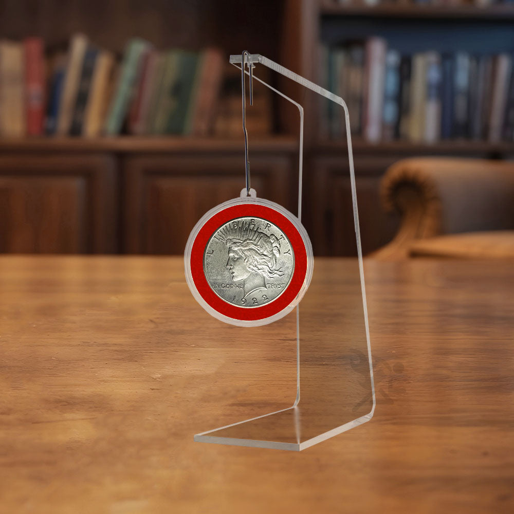 38mm Velour Ring Ornament Loop Coin Holders for 1oz Silver Dollars