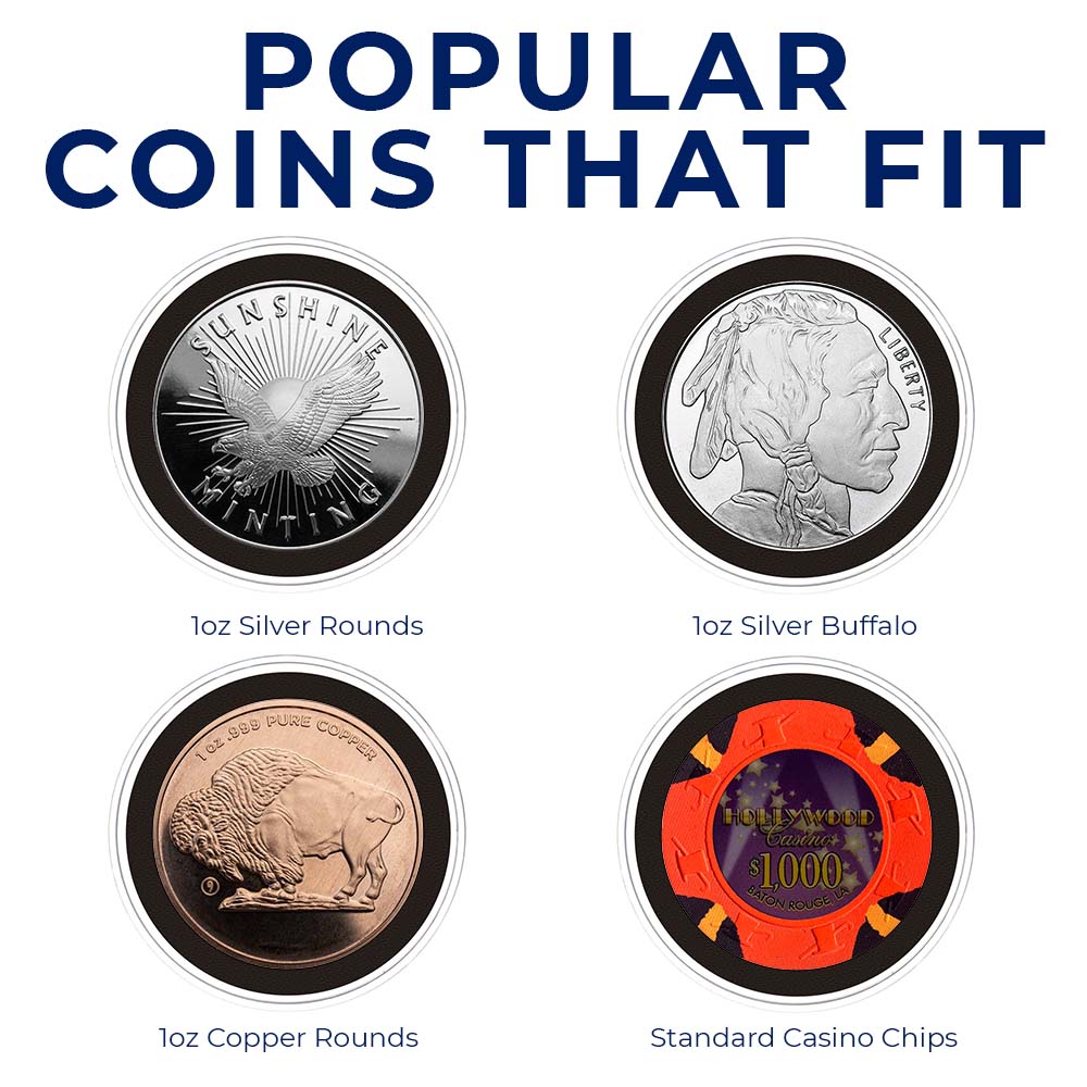 39mm Ring Fit Coin Holders for 1oz Silver Rounds