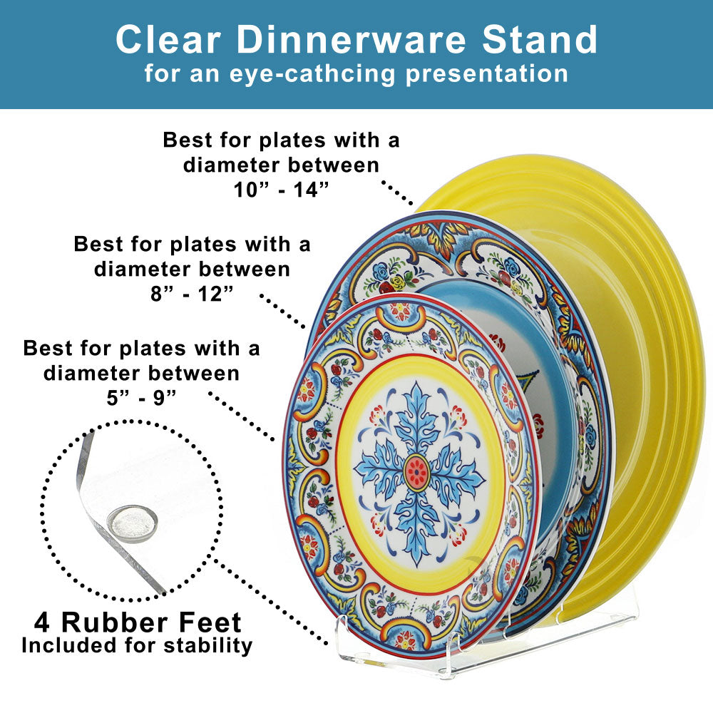 3-Tier Dinnerware Display Stand for Kitchenware Plates Platters China Place Setting Holder