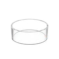 A clear acrylic sports ball display ring designed to hold a ball for display purposes.