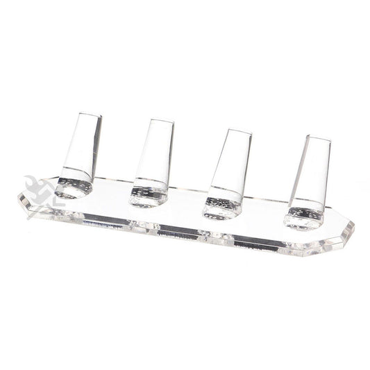 4 Rod Ring Holder Jewelry Stand, Clear Acrylic Ring Display Organizer