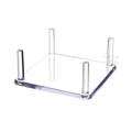 Fossil Geode Mineral Display Stands, 4" Square Four Peg Holders