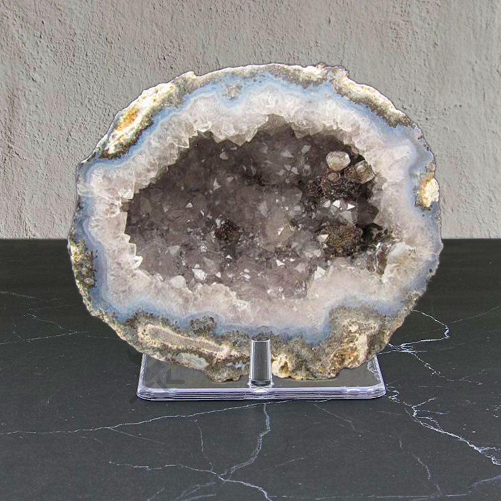 Mineral Geode Fossil Display Stands, 4.25
