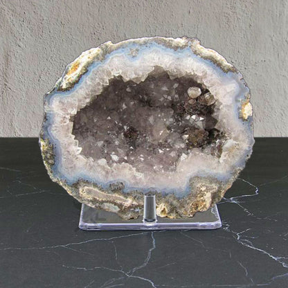 Mineral Geode Fossil Display Stands, 4.25" Acrylic Three-Peg Holders