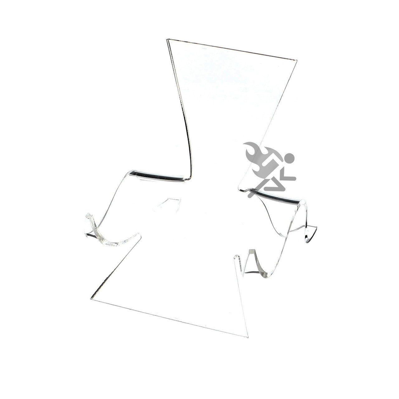 4-5/8" Clear Acrylic High Back Cradle Display Stand Easel w/ Deep Shelf
