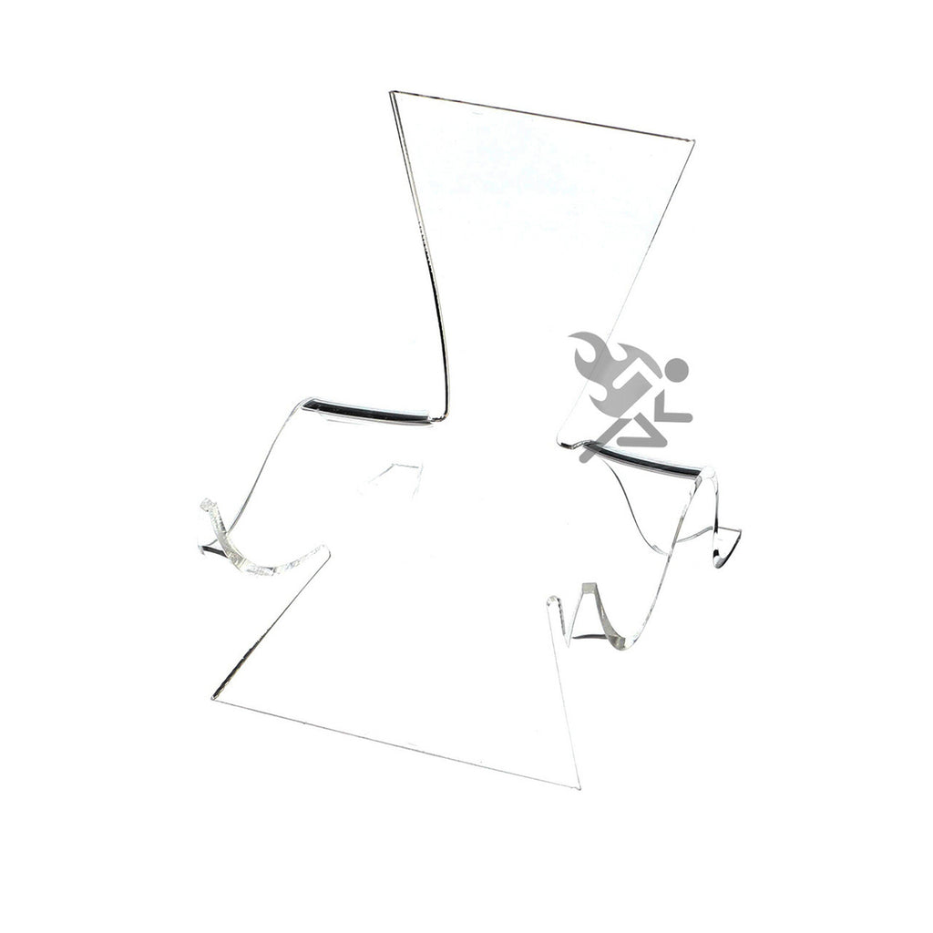 4-5/8" Clear Acrylic High Back Cradle Display Stand Easel w/ Deep Shelf