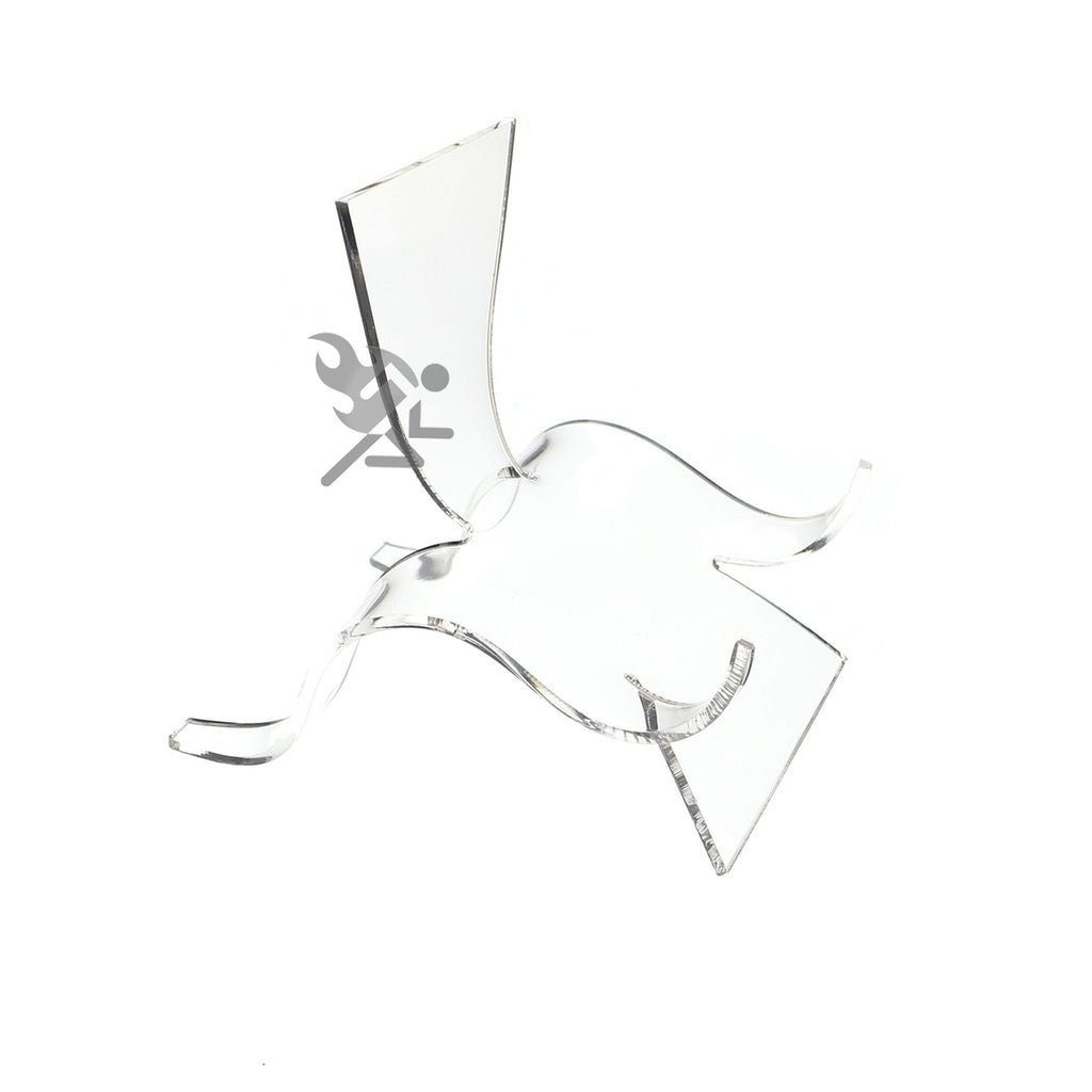 4-5/8" Clear Acrylic High Back Cradle Display Stand Easel w/ Deep Shelf
