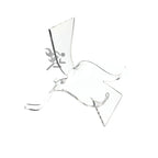 4-5/8" Clear Acrylic High Back Cradle Display Stand Easel w/ Deep Shelf