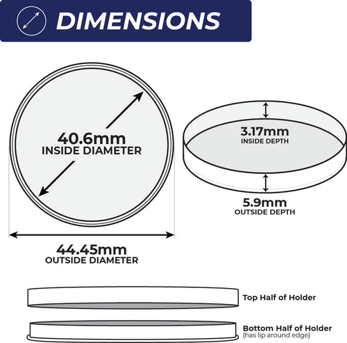 H40 Direct Fit Coin Holders for 40.6mm 1oz Silver Eagles