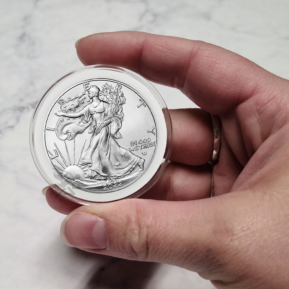 40mm Ring Fit Coin Holders for 1oz Silver Eagles OnFireGuy