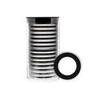 Capsule Tube & 15 46mm Black Ring Coin Capsules for 2oz Silver Shield Rounds