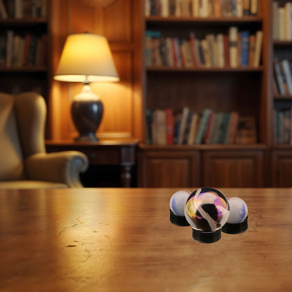 5/8" x 1/4" Acrylic Beveled Ring Marble Sphere Stands
