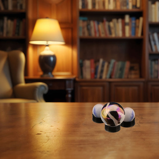 5/8" x 1/4" Acrylic Beveled Ring Marble Sphere Stands