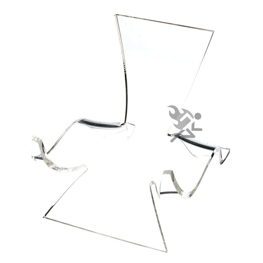 5-1/8" Clear Acrylic High Back Cradle Display Stand Easel w/ Deep Shelf