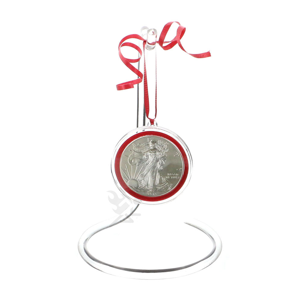 Ornament Display Stand Hanger Clear Acrylic, 5-1/2" High