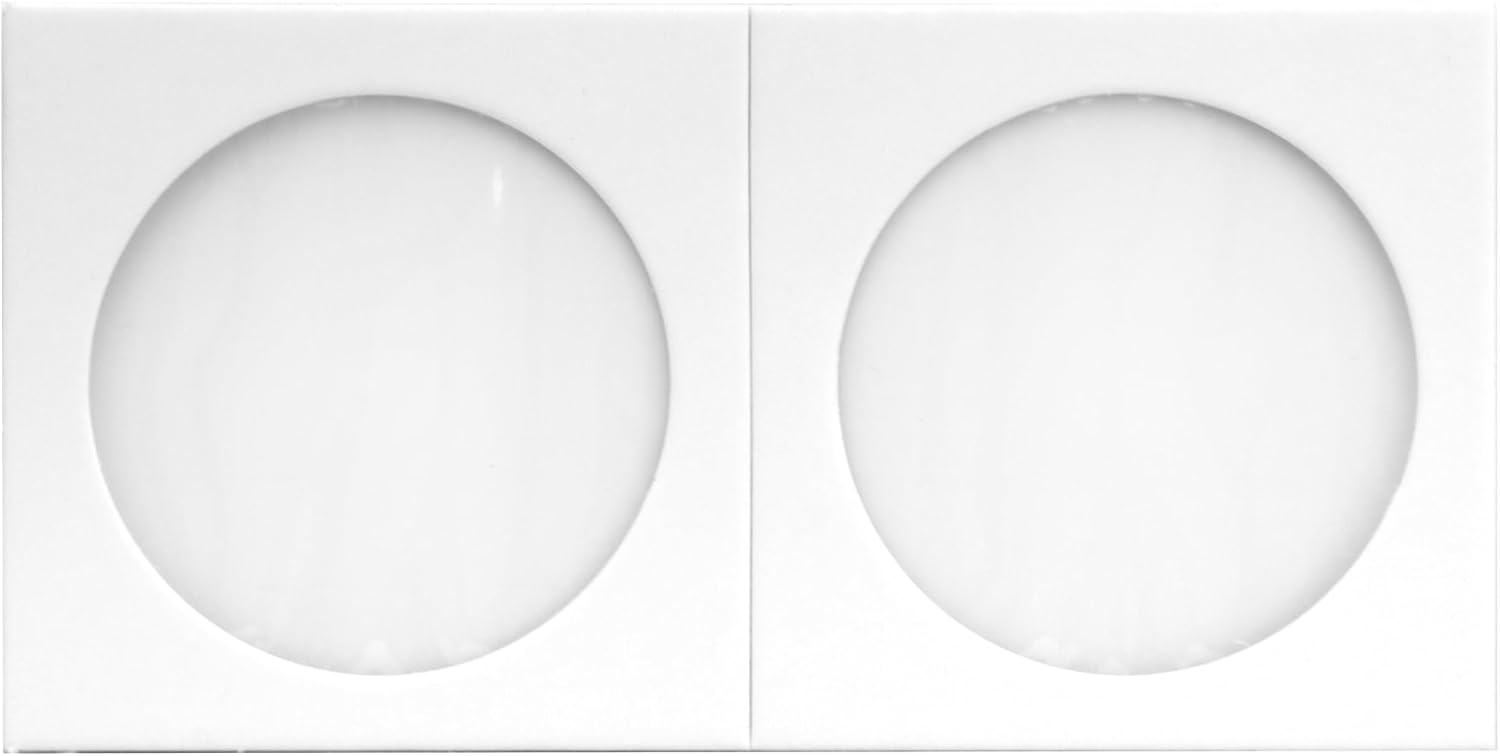 50 Large Dollar 2x2 Premium Cardboard Coin Flips Paper Holders Mylar Archival Safe Storage