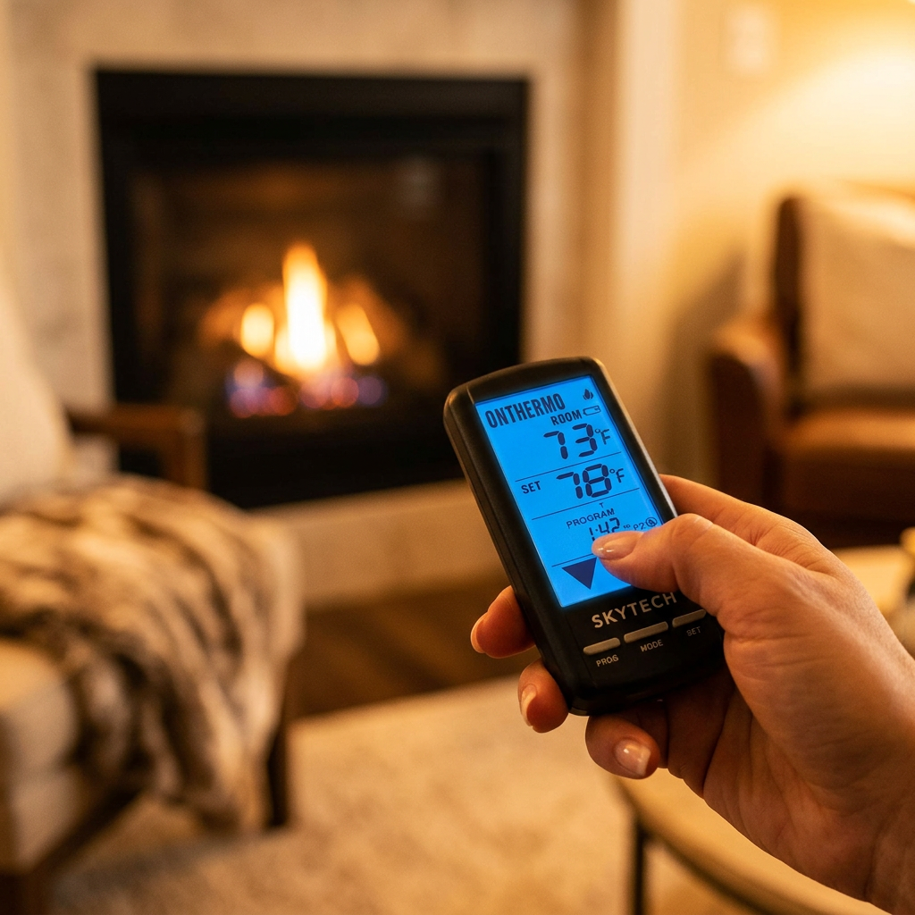 5301P Programmable Thermostat Fireplace Remote Control with Touchscreen