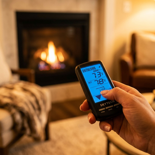 5301P Programmable Thermostat Fireplace Remote Control with Touchscreen