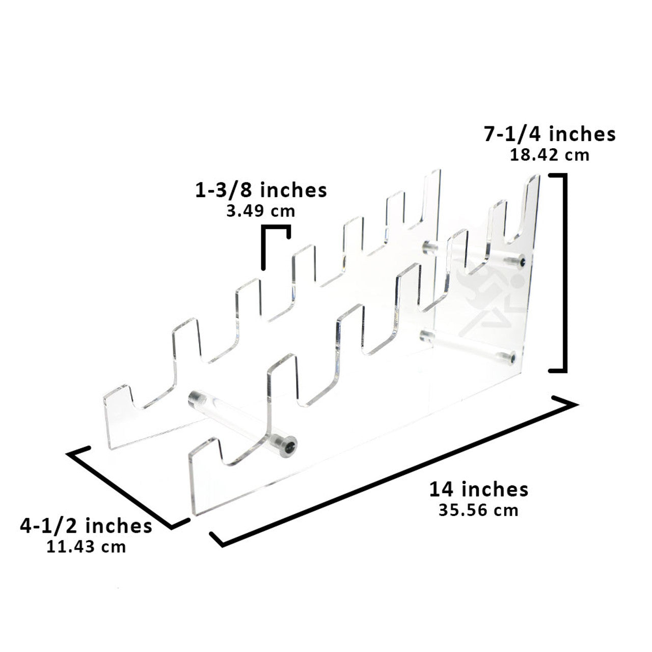 Multiple Tier Acrylic Plate Rack Display Stand, Holds 6 Plates