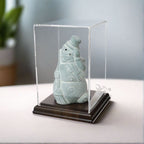 Acrylic Display Box 4" x 4" x 6" Dustproof Showcase with Solid Walnut Base