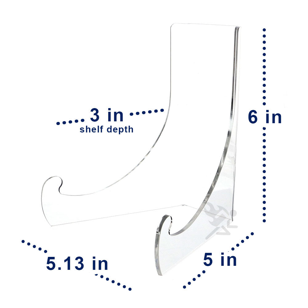 6" Clear Acrylic Shallow Bowl Display Stand for 7" - 9" Bowls