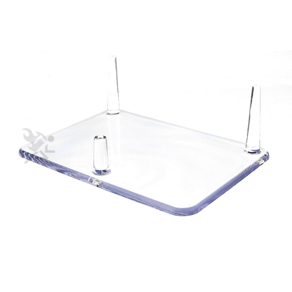 Mineral Geode Fossil Display Stands, 6.25" Acrylic Three-Peg Holders