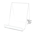Acrylic 7.25" Book Display Stand Easel with 2-1/2" Resting Shelf