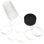 Capsule Tube & 15 Direct Fit X1.75" Coin Holders for Military Challenge Coins