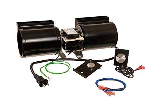 GFK-160A Temperature Controlled 180 CFM Fireplace Blower Fan Kit with Speed Control Knob