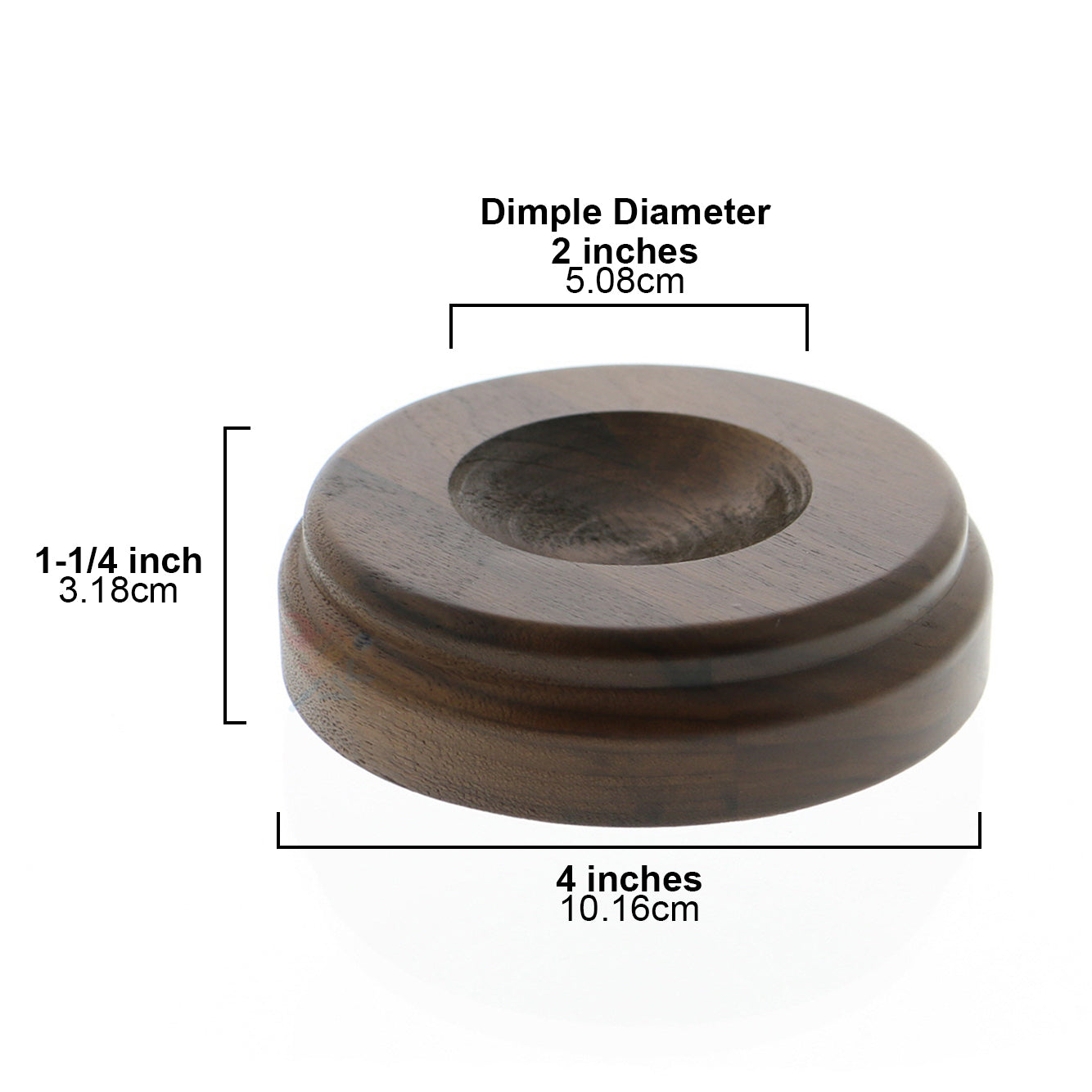 OnFireGuy Rotating Walnut Dimple Display Stand for 6" to 8" Spheres
