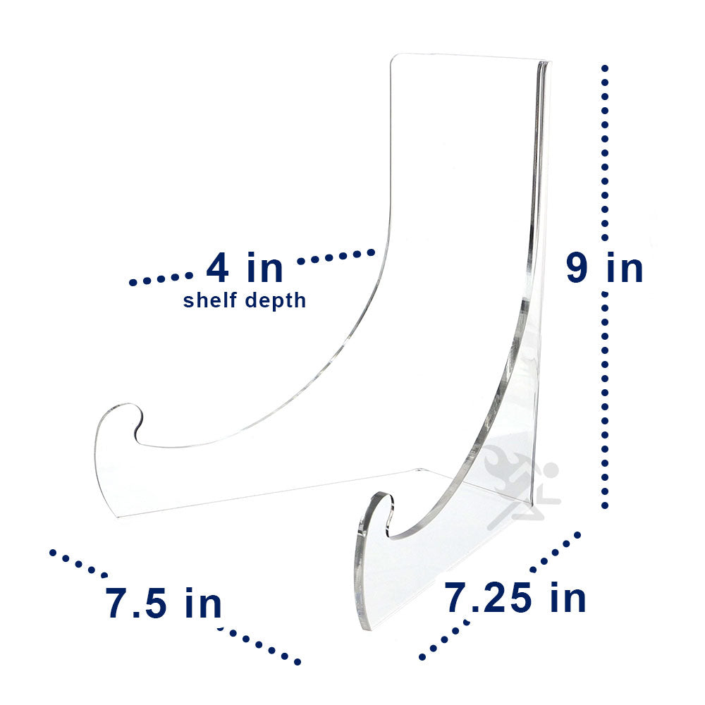 9" Clear Acrylic Shallow Bowl Display Stand for 11" - 14" Bowls