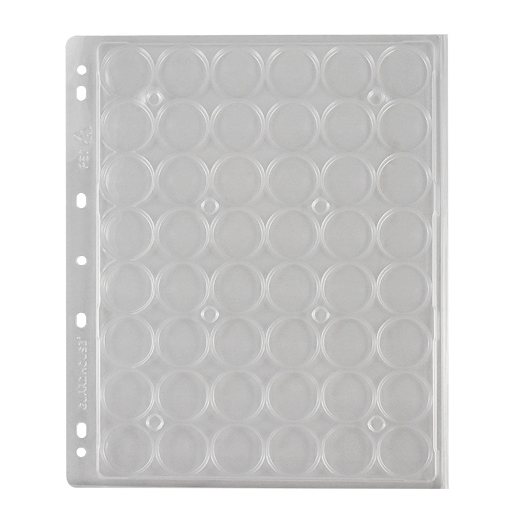Coin Capsule Album Pages 48 SML - Model "A" Capsules per Page (2 Pages per Pack)
