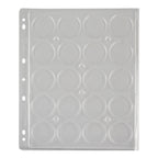 Coin Capsule Album Pages 20 LRG - Model "H" Capsules per Page (2 Pages per Pack)