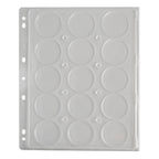 Coin Capsule Album Pages 15 XL - Model "I" Capsules per Page (2 Pages per Pack)