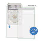 Resealable Graded Coin Slab Protector Bags for Certified Slabs or 10oz Silver Bars, 100 Bags