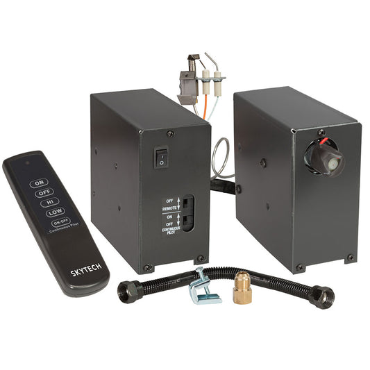 AFVK-SP-MH/L-SPLIT Spark to Pilot Hi/Lo Split Gas Valve Kit Remote Control Vented Gas Logs