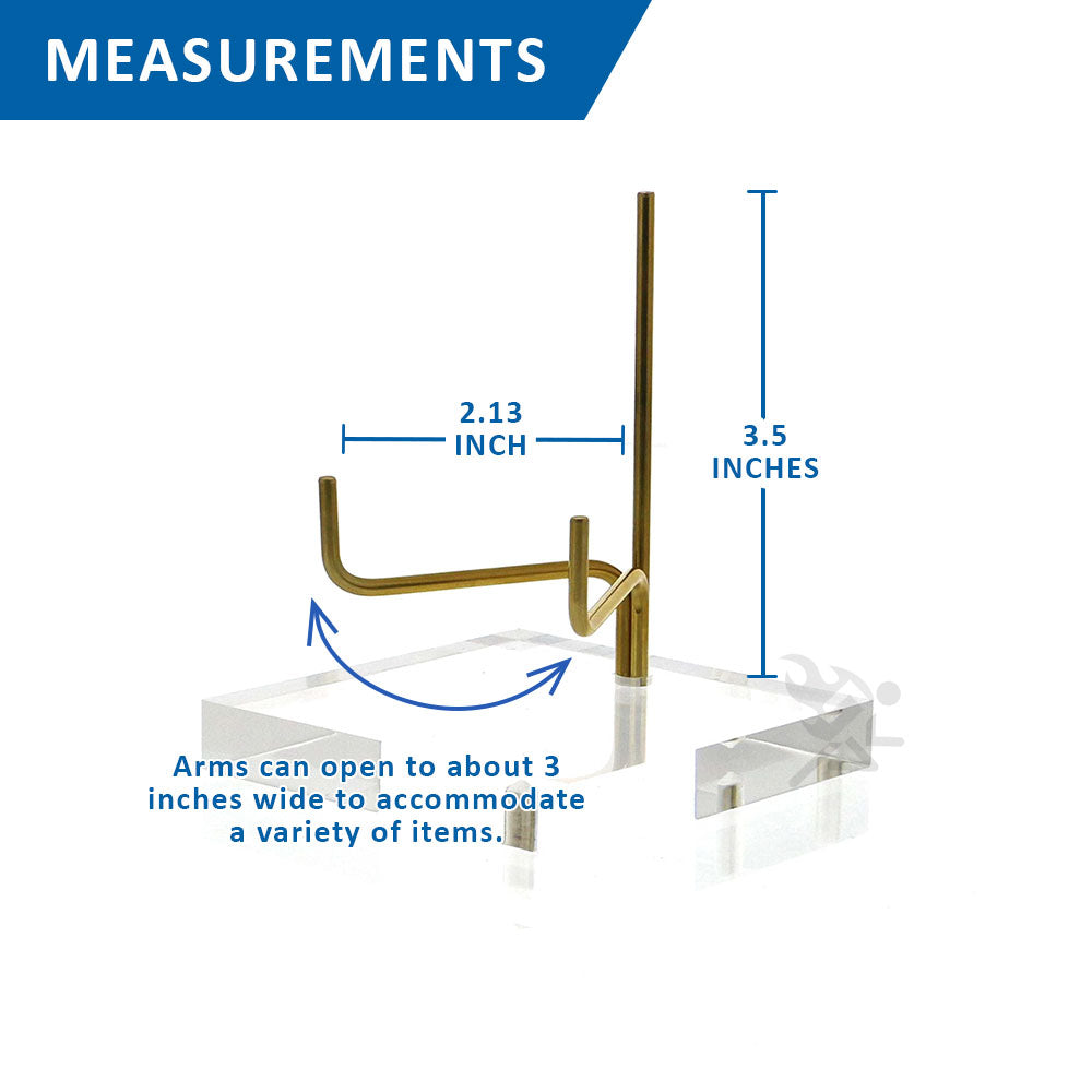 3-3/4" Adjustable Metal Arm Display Stand Easel with Acrylic Base