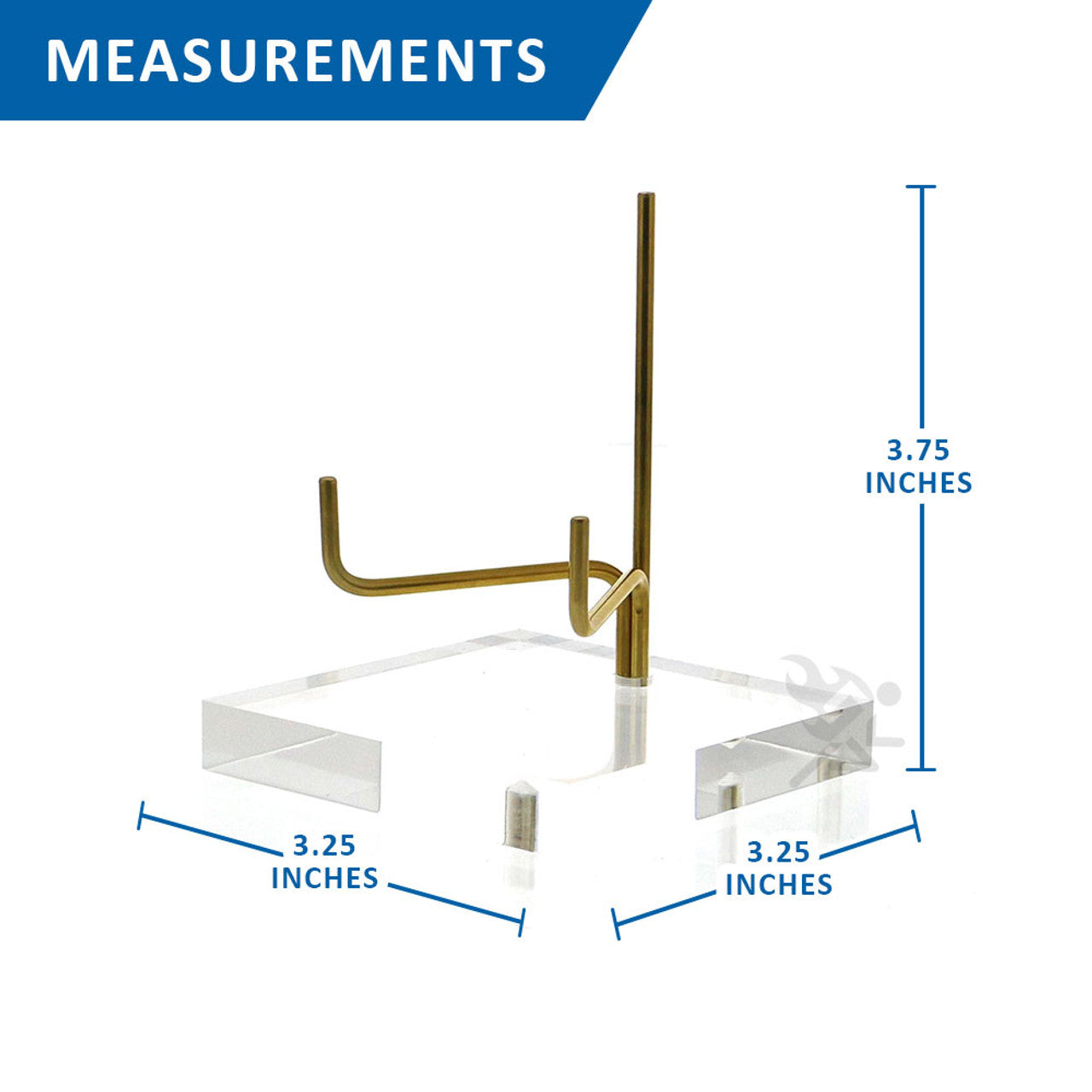3-3/4" Adjustable Metal Arm Display Stand Easel with Acrylic Base