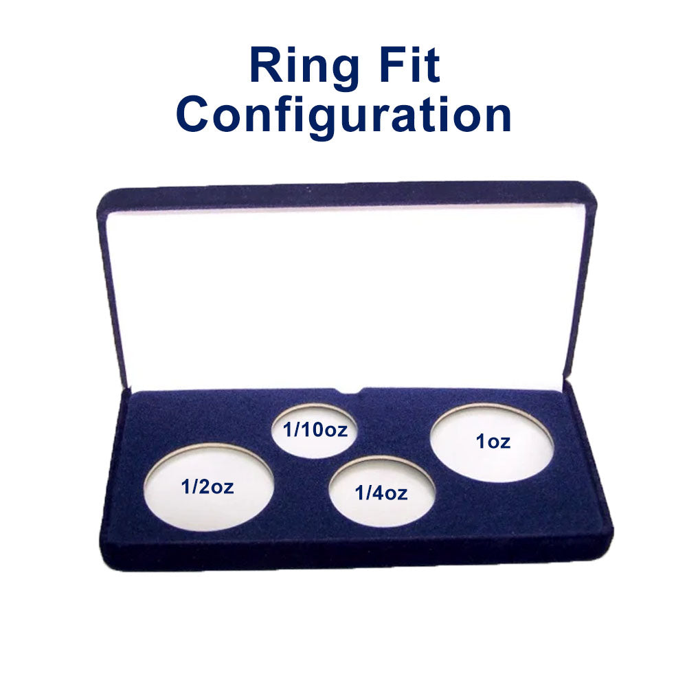 Gold Eagle Collection Ring Fit Coin Display Box for 1/10oz, 1/4oz, 1/2oz & 1oz Gold Eagles