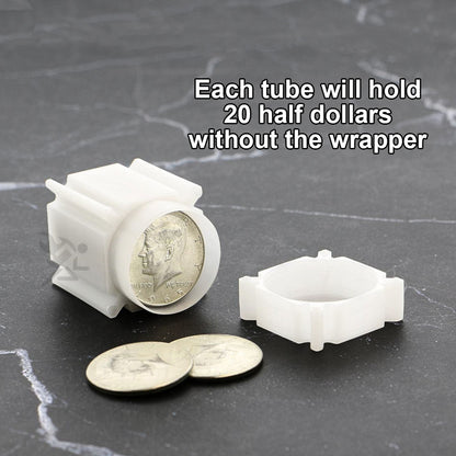Square Coin Storage Tubes for Half Dollars