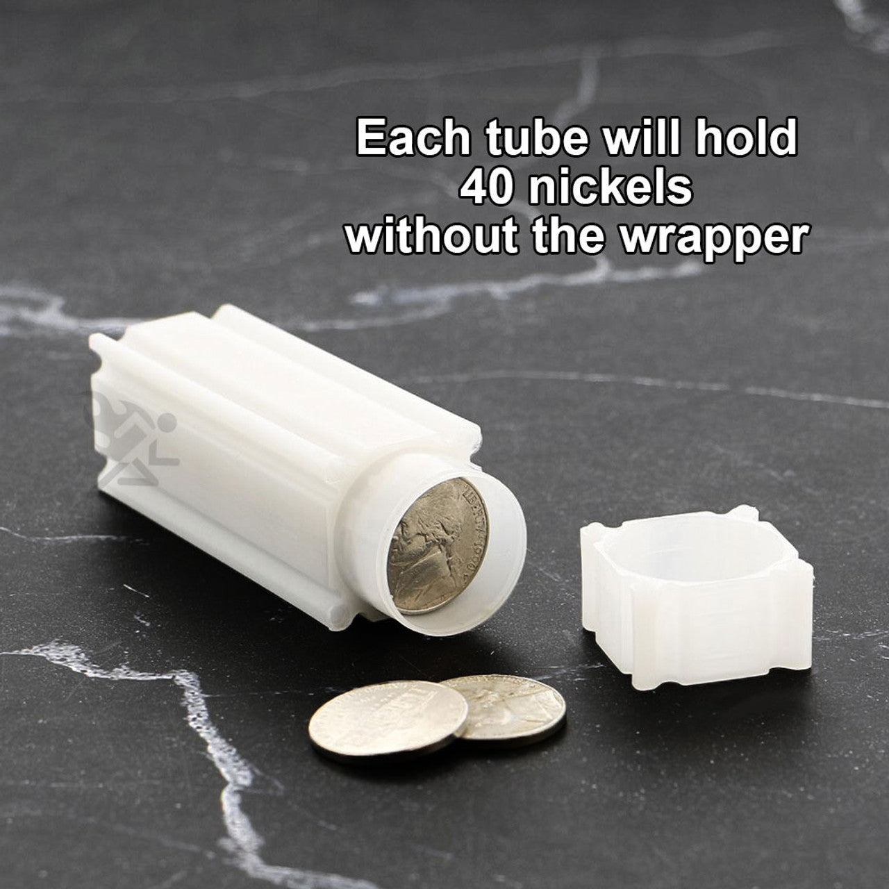 Square Coin Storage Tubes for Nickels