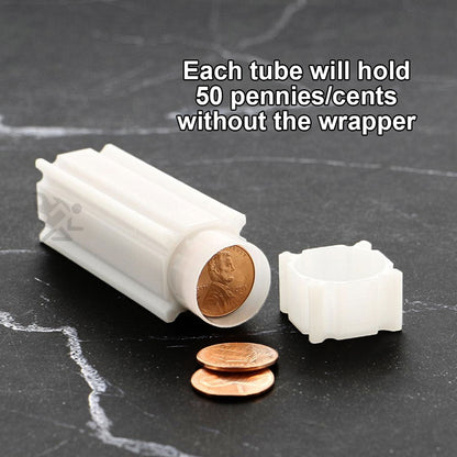 Square Coin Storage Tubes for Penny/Cent