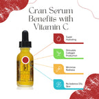 Cran Serum Firming Toning Natural Face Serum with Vitamin C 1oz