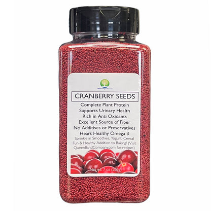 Organic Cranberry Seeds | High in Fiber, Heart Healthy Omega 3, Urinary Support Edible Cranberry Supplement