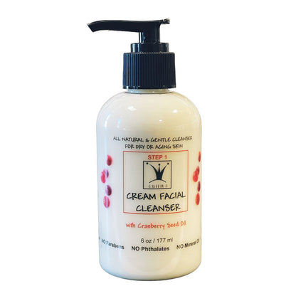 Cream Facial Cleanser All Natural Cleanser with Cranberry Seed Oil 6oz